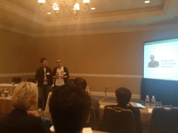 왼쪽이 이승민실장, 오른쪽이 김봉진대표.