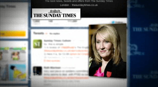 The Cockoo's Calling이 JK롤링의 작품으로 밝혀지게 된 경위를 보도한 NBC뉴스.