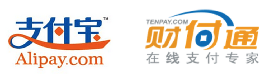 알리페이와 텐페이 로고