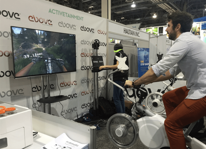 실내에서 실감나는 화면을 보면서 자전거로 운동할 수 있는 기기를 개발한 노르웨이의 스타트업.