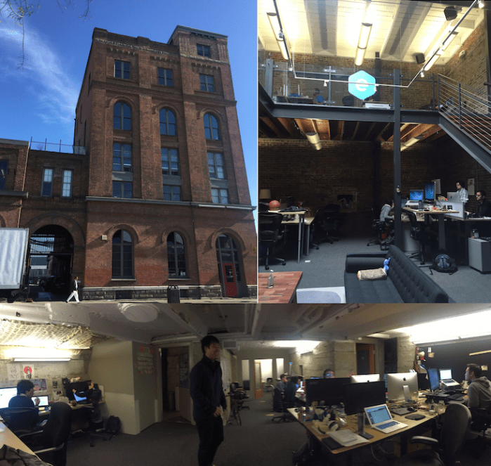 타파스미디어가 입주해있는 건물. 타파스미디어 사진은 아래쪽. 다른 스타트업들과 공간을 나눠서 사용한다고. 원래는 맥주공장이었던 건물.